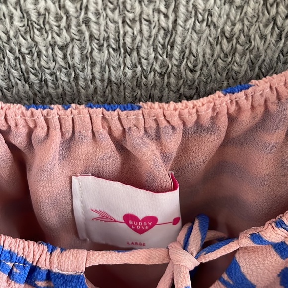 Buddy Love Dress Zebra Blue Pink Large - Picture 3 of 9